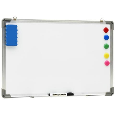 Lusso Casadino -  Lavagna Magnetica Bianca Cancellabile A Secco 50x35 Cm Acciaio - Foto 1