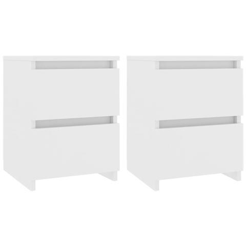 Lusso Casadino -  Comodini 2 Pz Bianco 30x30x40 Cm In Legno Ingegnerizzato - Foto 1