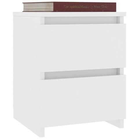 Lusso Casadino -  Comodini 2 Pz Bianco 30x30x40 Cm In Legno Ingegnerizzato - Foto 2