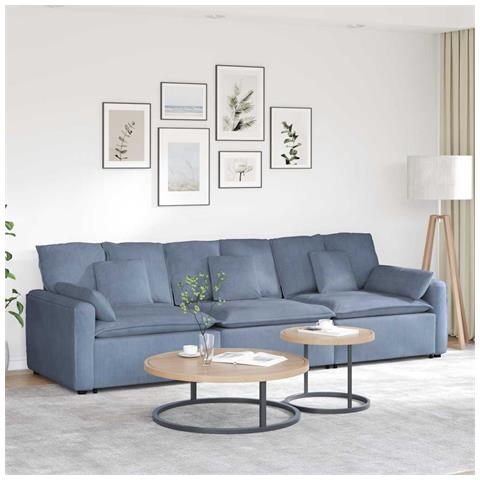 Divano Modulare con Cuscini Blu - Foto 2