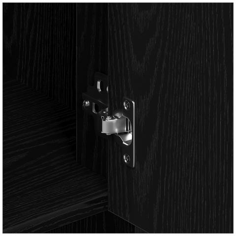 Highboard in rovere nero 80x33x150 cm Legno ingegnerizzato - Foto 9