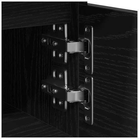 Comodino  Nero Rovere 40x35x50 cm in Legno Ingegnerizzato - Foto 9