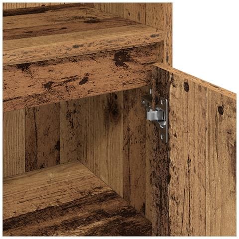 Set di Mobili per Bagno 3 Pezzi Legno Invecchiato Legno Ingegnerizzato - Foto 9