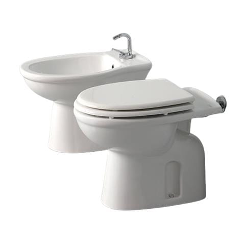 Sanitari A Pavimento Con Scarico A Pavimento Karla : Wc, Bidet, Copriwater Bianco - Foto 1