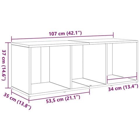 Mobile TV Legno antico Legno multistrato - Foto 9