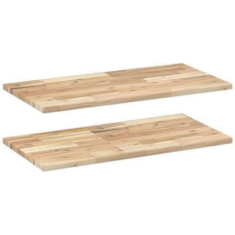 Mensole da Parete 2 pz 60x40x2 cm Legno Acacia Non Trattato - Foto 1