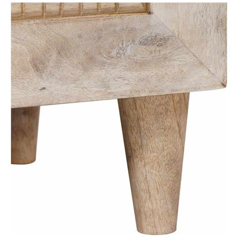 Comodino 2 pcs Beige 40 x 33 x 46 cm legno massello di mango - Foto 9