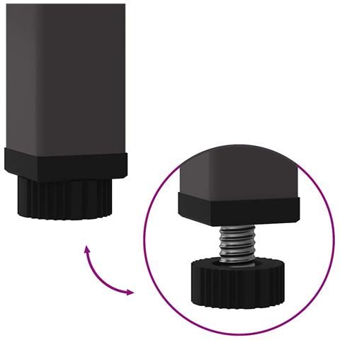 Vaso da Giardino Rialzato Nero 60 x 26 x 45 cm Acciaio - Foto 9