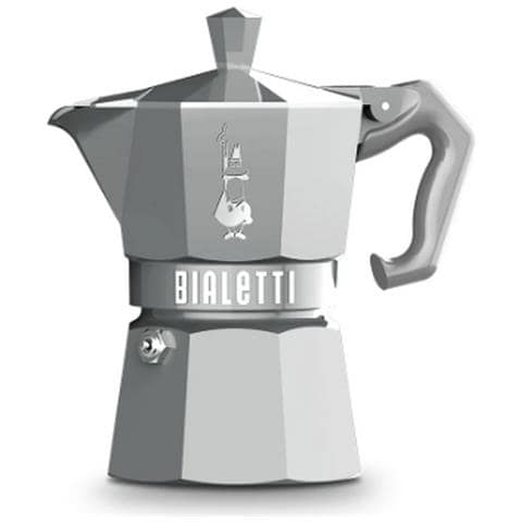 Caffettiera Italiana, 6 Tazze, Grigio Argento - 0009076 - Foto 1