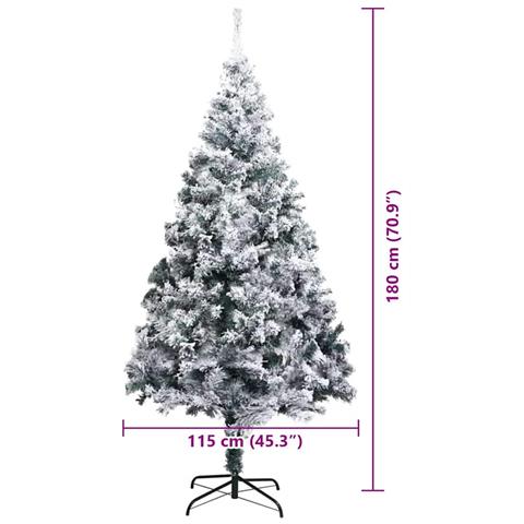 Albero di Natale artificiale con 300 LED Bianco 180 cm - Foto 9