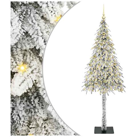 Albero di Natale con 300 LED Bianco 210 cm PE e Acciaio - Foto 1
