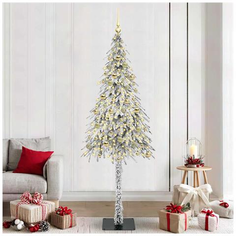 Albero di Natale con 300 LED Bianco 210 cm PE e Acciaio - Foto 2