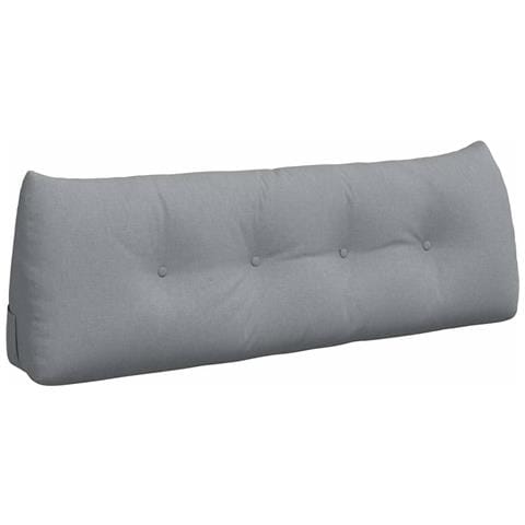 Cuscino per Schiena Grigio chiaro 140 x 24 x 50 cm Tessuto - Foto 1