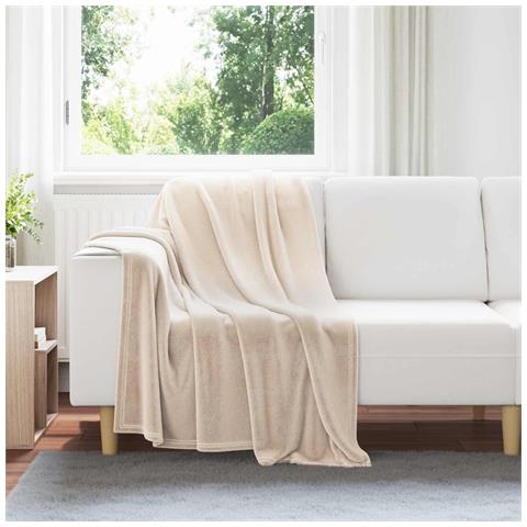 Coperte da Pile 6 pcs Beige 130 x 150 cm Panno - Foto 2