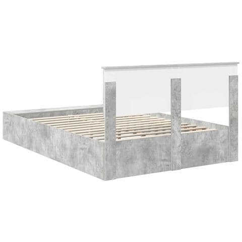 Struttura del letto con lo scaffale Grigio cemento 160 x 200 cm - Foto 9