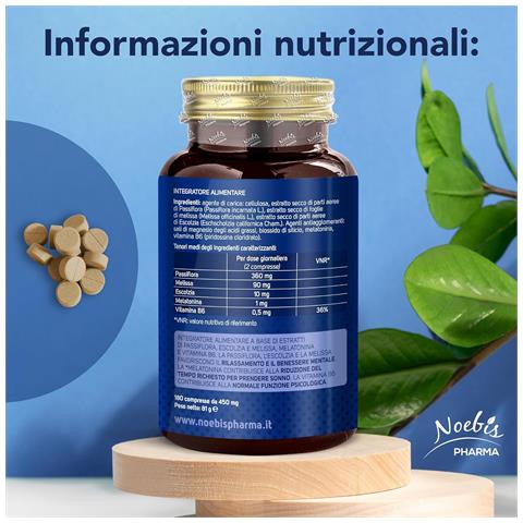Somnia Plus 180 Compresse - Melatonina, Passiflora, Melissa, Escolzia e Vitamina B6 - Addormentamento, Rilassamento e Qualità del Riposo (Confezione tripla) - Foto 5