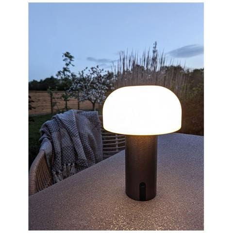 Lampada Da Tavolo Ricaricabile Soham-rame-polietilene-15x15x22 Cm - Foto 8