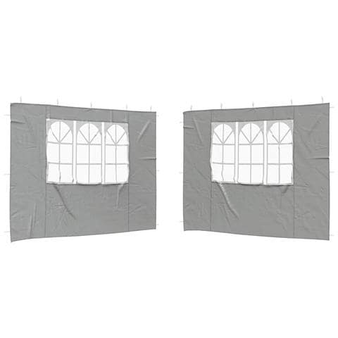 Parete per tenda da festa 2 pcs 300 x 195 cm Grigio Chiaro - Foto 1