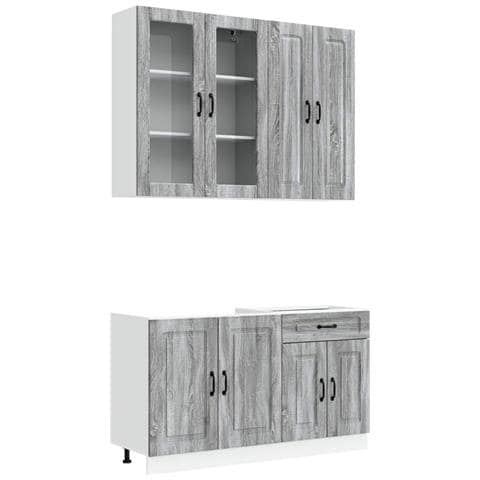 Unità Cucina KALMAR 4 pcs Sonoma grigio Legno ingegnerizzato - Foto 1