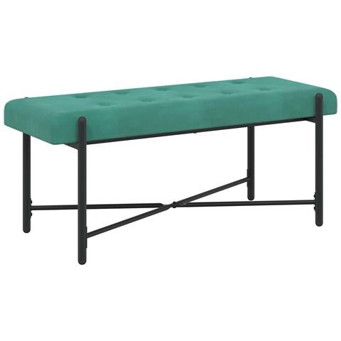 Panchina con bottoni e cuscini Turchese 110 x 40 x 46 cm - Foto 2