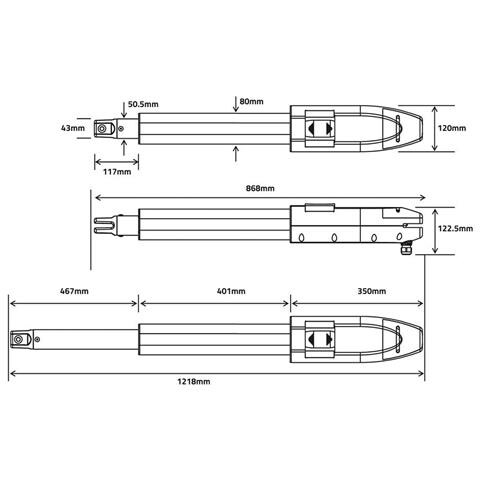 Cancello a battente MEIJE H. 160cm in alluminio grigio da 3 m + motore TANKER B700 - Foto 2