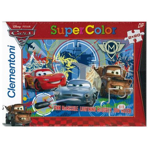 Puzzle Cars 2 2x20 pz 26.8 x 18 cm 24699 - Foto 2