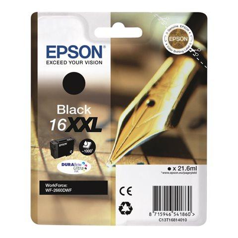 C13T16814010 Cartuccia Ink Originale Nera per Epson WF-2660DWF / 2760DWF Capacità 1000 Pagine - Foto 1