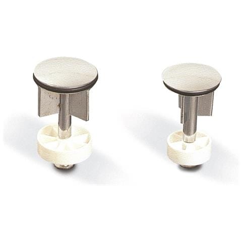 Tappo In Ottone Cromato Con Griglia Pvc, Tappo Per Pilette A Saltarello 1''1/4 Diametro Esterno Mm. 39,7 A Norme Din In Ottone Cromato Con Griglia In Pvc - Foto 1