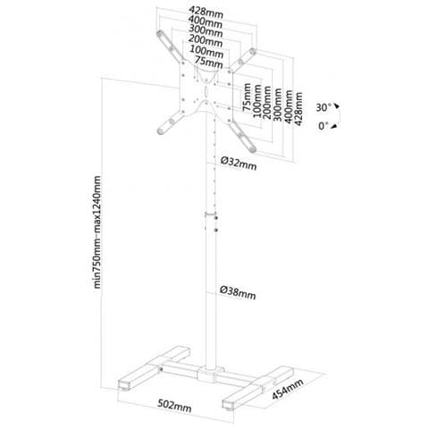 Mobiletto NS-FS100BLACK per Monitor LCD /LED /Plasma - Foto 3