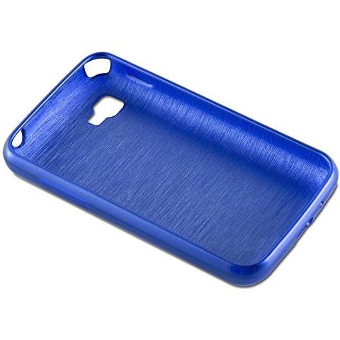 Custodia Compatibile Con Lg L4 Ii (2.gen E740) In Blu - Coperchio Protettivo In Silicone Tpu Flessibile Con Design Spazzolato - Foto 2