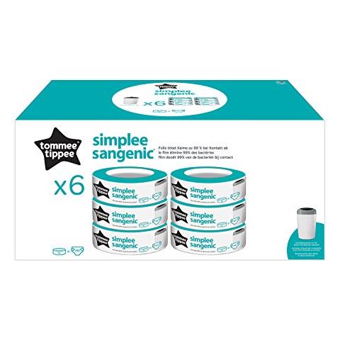 Sangenic Ricarica Simplee X 6 Solo Per Contenitori Simplee Sangenic, Fino A 180 Pannolini - Foto 1