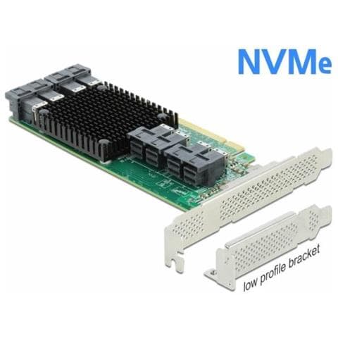 Pci Express X16 Card To 8 X Internal Sff-8643 Nvme - Speicher-controller - Sas Low-profile - 32 Gbit / s - Pcie 3.0 X16 (90504) - Foto 3