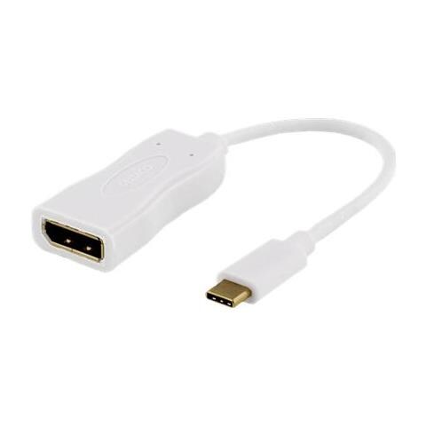 Adattatore Da Usb 3.1 A Dp, Tipo C Ha - Dp Femmina, 4k, Uhd, Bianco - Foto 4