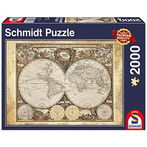 Puzzle Per Adulti Con Mappa Del Mondo Storica - 2000 Pezzi - Foto 2