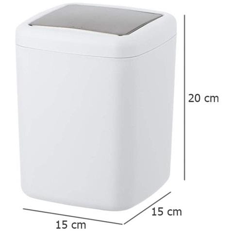 Cestino Cosmetico Swing, 2 L, Taglia S, Colore Bianco, - Foto 3