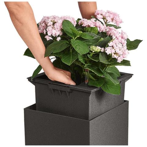 Fioriera CANTO Stone 40 High ALL-IN-ONE Nero Grafite - Foto 2