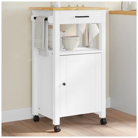 Carrello Da Cucina Monza 48x40x90 Cm In Legno Massello Di Pino - Foto 1