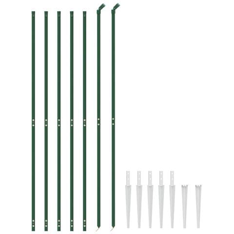 Recinzione Metallica Con Picchetti Ancoraggio Verde 2,2x10 M - Foto 2
