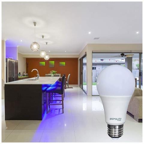Pack 6 Pezzi Lampadina Led E27 9w (equivalente A 60w) - Luce Bianca Calda 2800k - 810 Lumen - Attacco Grande E27 - Goccia A60 - 60x120mm - Classe Energetica A+ - Foto 5