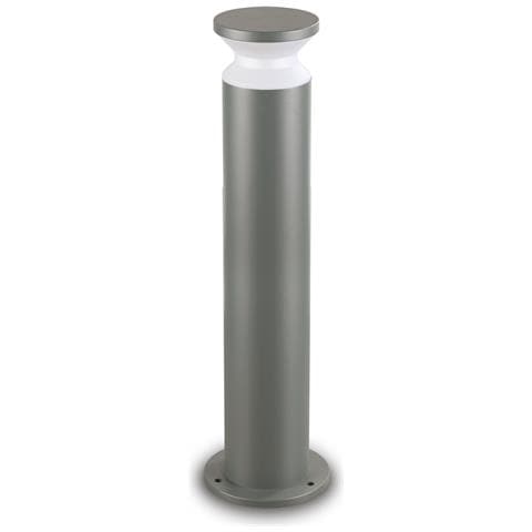 Piantana Da Terra Moderna Torre Alluminio Grigio 1 Luce E27 15w Ip44 - Foto 1