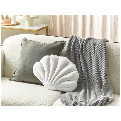 Cuscino Decorativo Consolida Velluto Tinta Unita Bianco Sporco - Foto 1