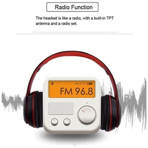 Bits Noise Cancell Foldable Bluetooth 5.0 Wireless Headset Fm Radio / Mp3 Mico Sd And Phone Call White - Foto 8