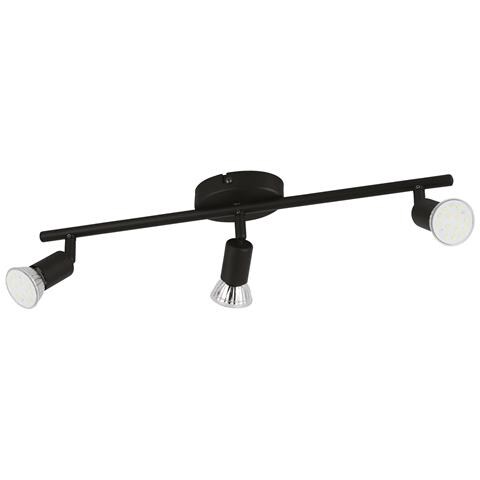 Spot Moderno Buzz Led In Acciaio Nero 3 Luci Gu10 2,8w Ip20 - Foto 1