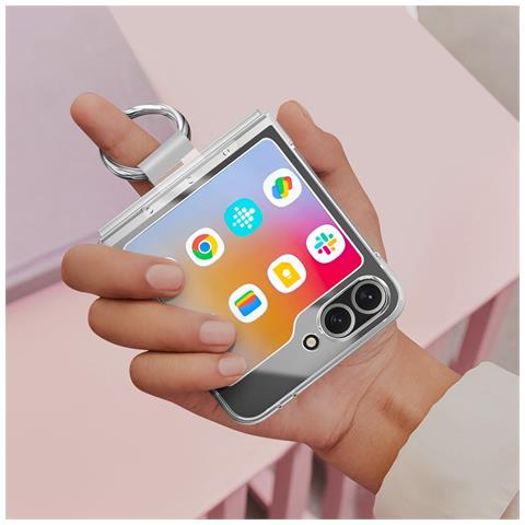 Cover Per Samsung Galaxy Z Flip6 Con Anello Rigida Sottile Leggera - Foto 2