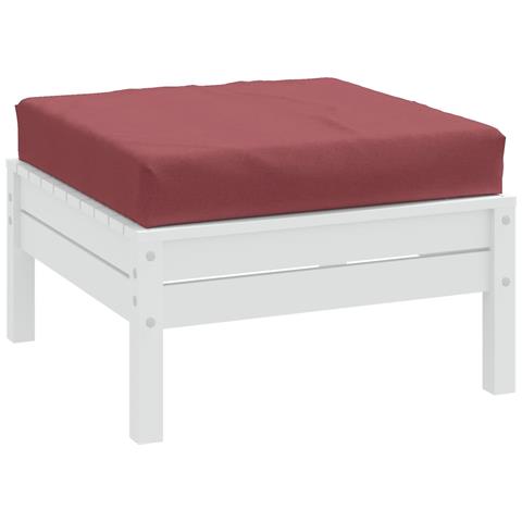 Cuscino Per Pallet Rosso Vino Mélange 60x60x10 Cm In Tessuto - Foto 1