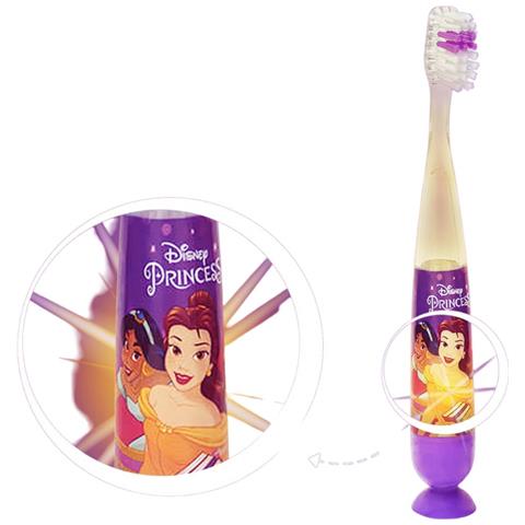 Spazzolino Illuminato Per Bambini Disney Princess Con Ventosa, Multicolore - Foto 3