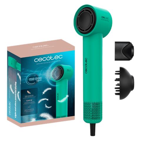Asciugacapelli Ionicare Rockstar Style Verde Compatto e Leggero Motore 1500w 110000 Rpm Generatore Di Ioni - Foto 2