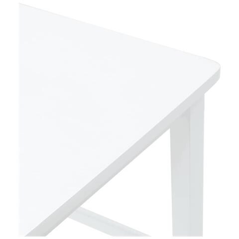 Sgabelli Da Bar 2 Pz Bianchi In Legno Massello Di Hevea - Foto 10