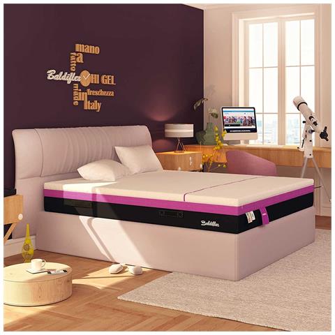 Materasso Memory e Gel Alto 25 cm HiGel Extra Fresco con Fodera Sfoderabile, Singolo misura 70x200 cm - Foto 1