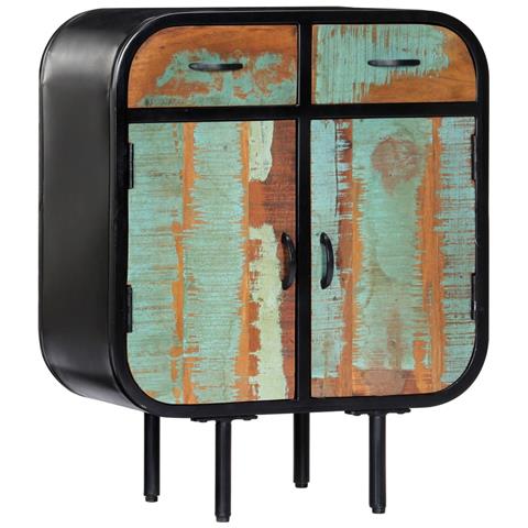 Lusso Casadino -  Credenza 60x30x75 Cm In Legno Massello Di Recupero - Foto 8